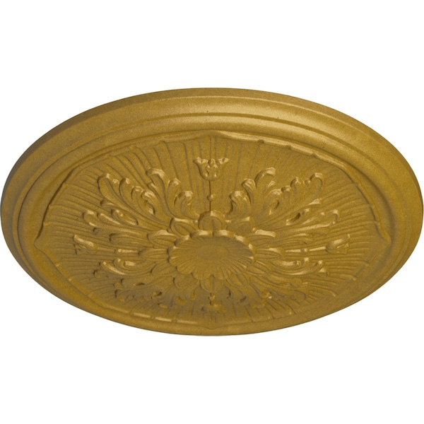 Luton Ceiling Medallion (Fits Canopies Up To 1 1/8), Hand-Painted Pharaohs Gold, 15 3/4OD X 5/8P